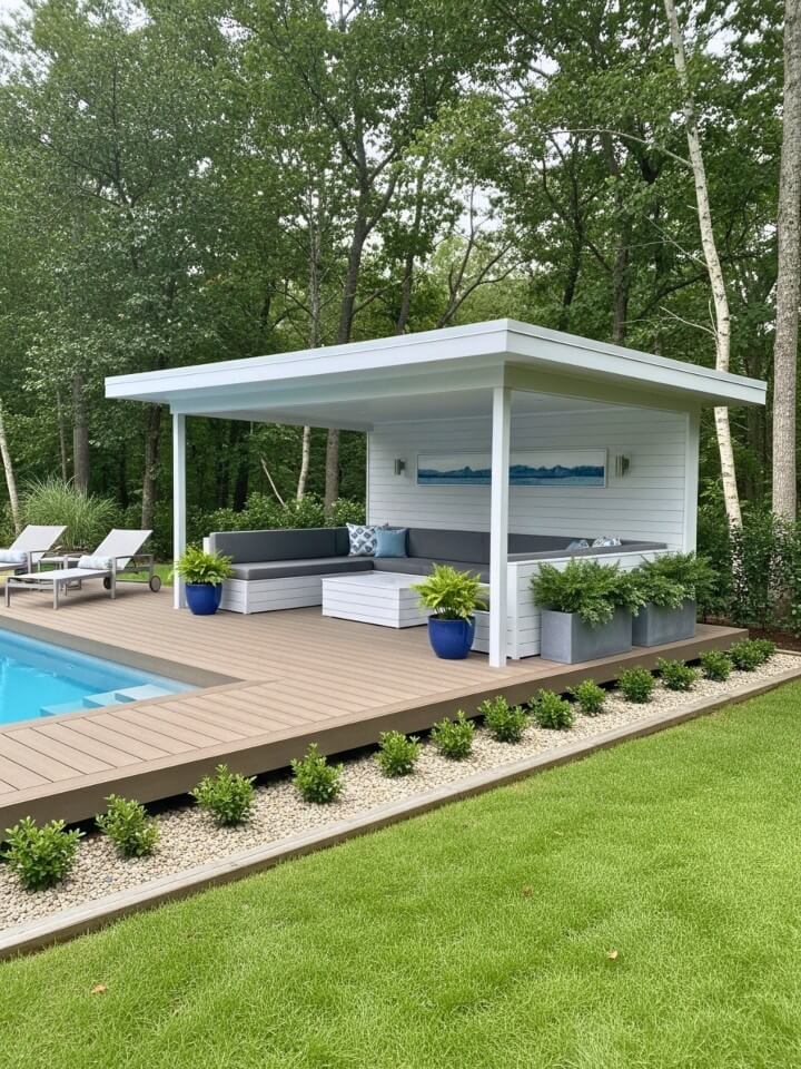 floating deck lounge area