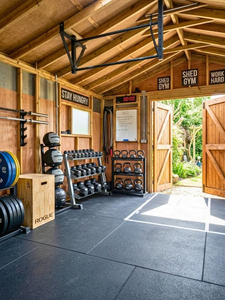 functional fitness shed for training space