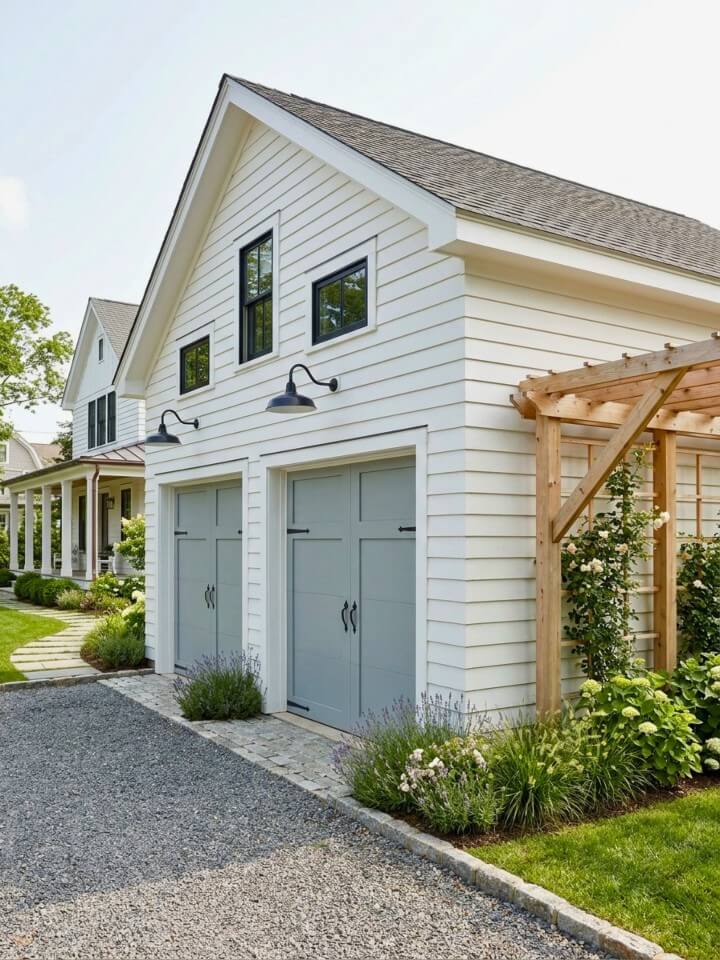 garage shiplap siding modern farmhouse style