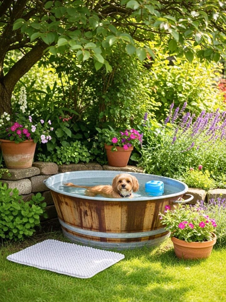 garden tub soaking spot for small breeds