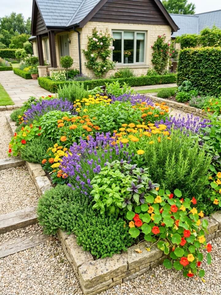 herb and flower companion garden planting styles