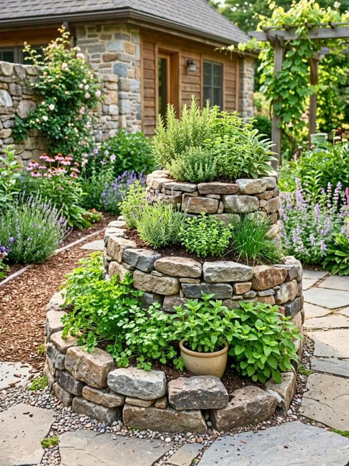 herb spiral garden ideas