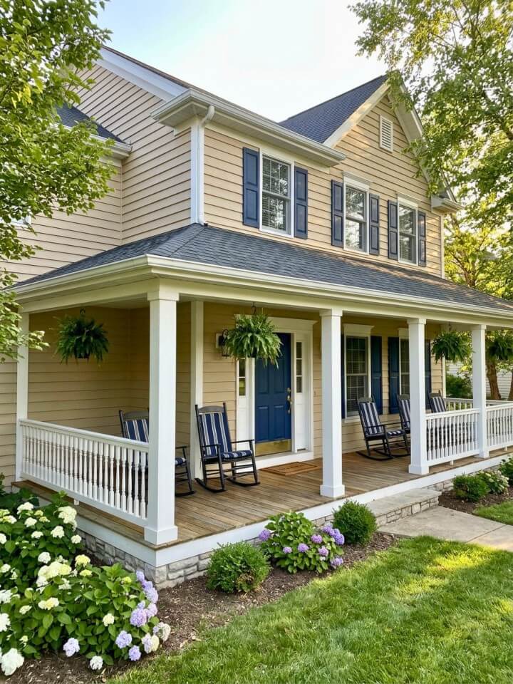 horizontal lap porch siding style