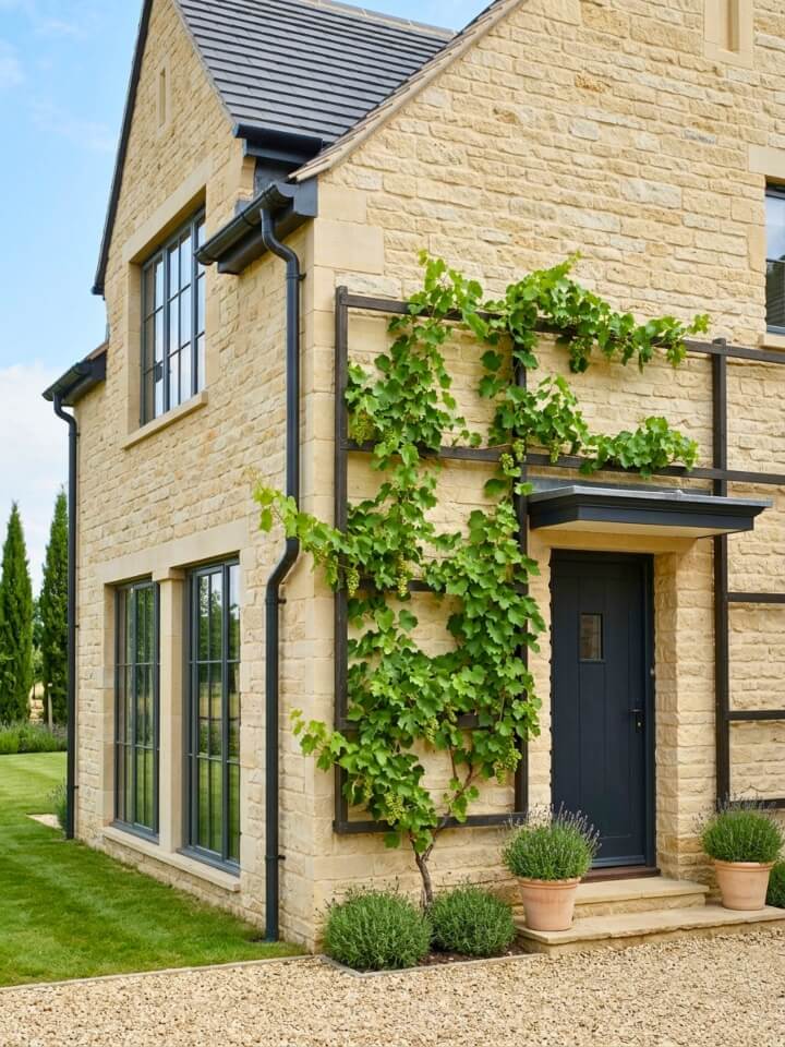 ivy covered stone walls