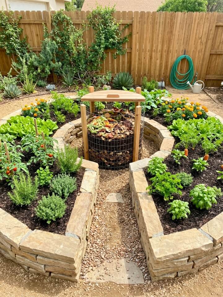 keyhole garden layout