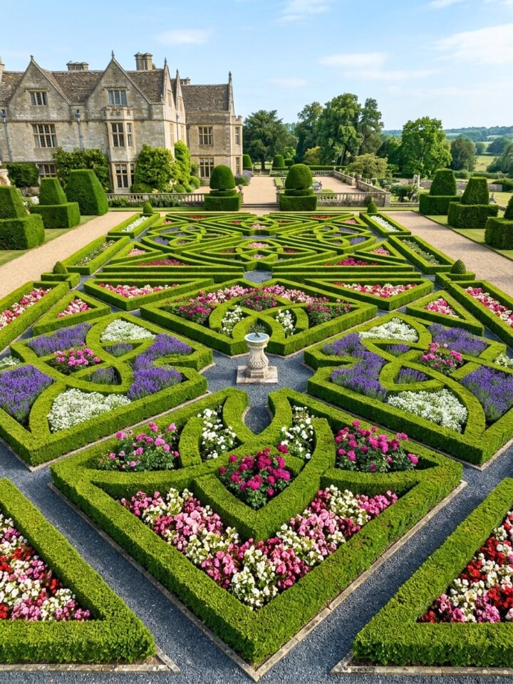 knot garden patterned planting formal design