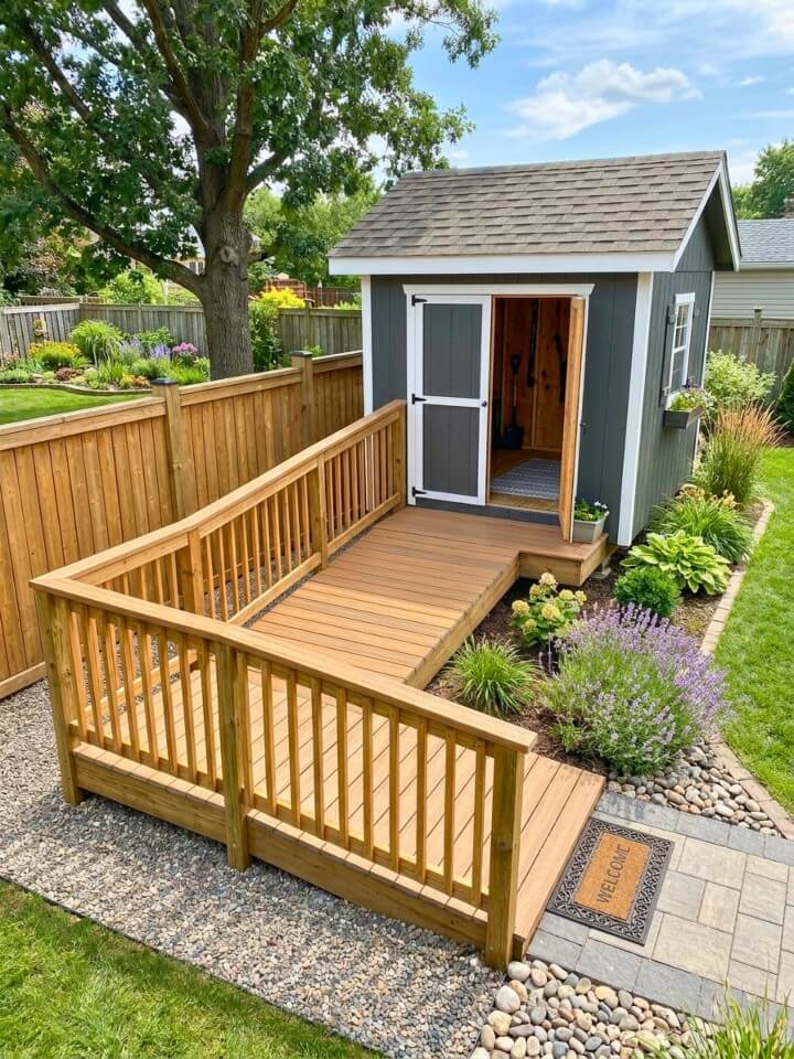 l shaped ramp for tight yards