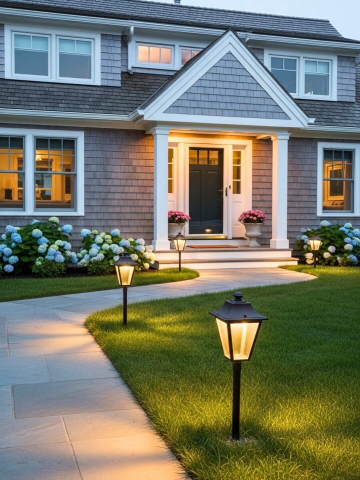 lantern style path lighting for front yard charm