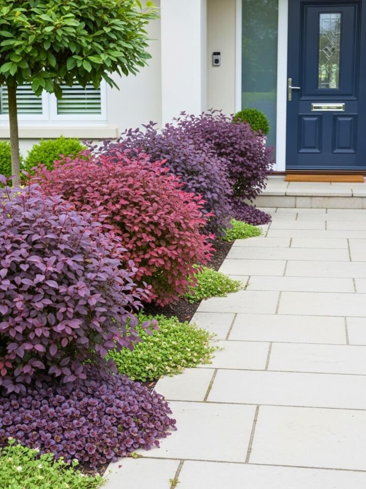 loropetalum front walkway landscaping ideas