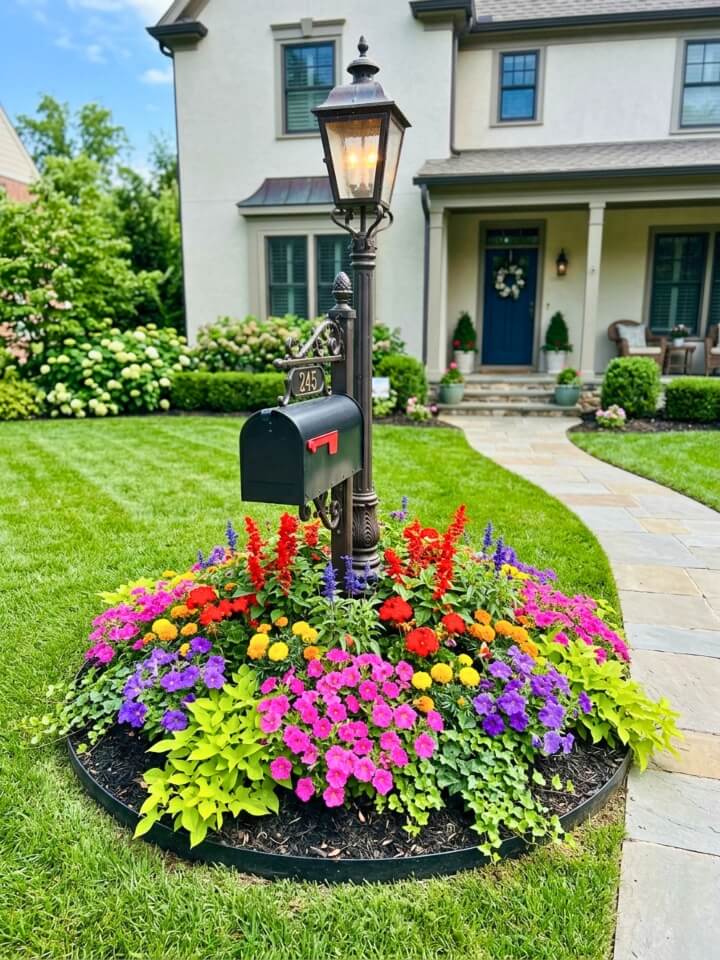 mailbox garden landscaping curb appeal styling