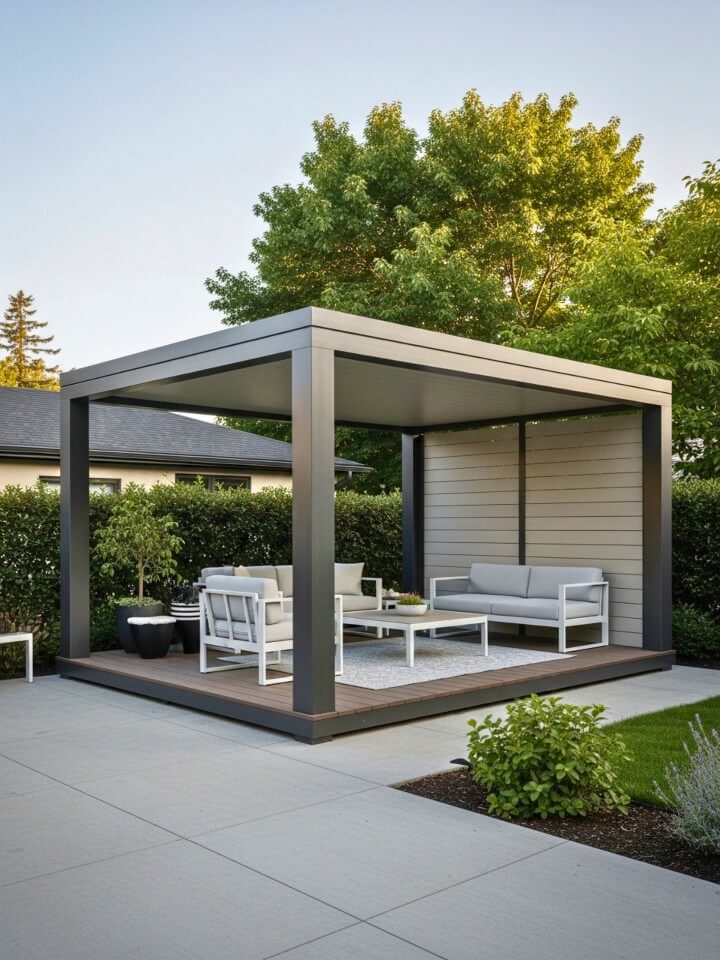 modern minimalist pavilion for small patio
