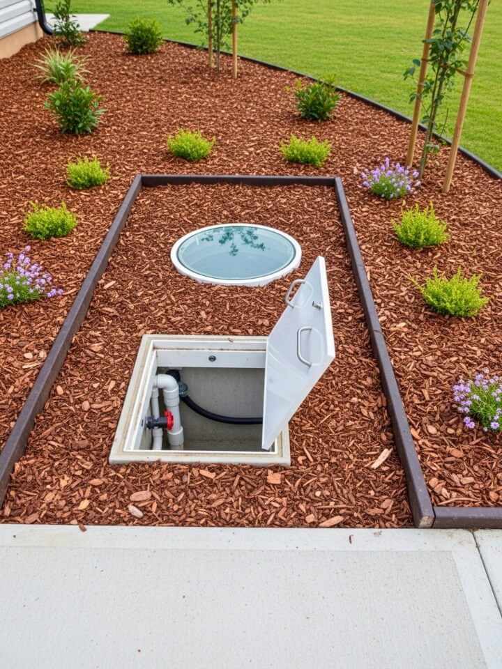 mulch beds that frame the yard neatly