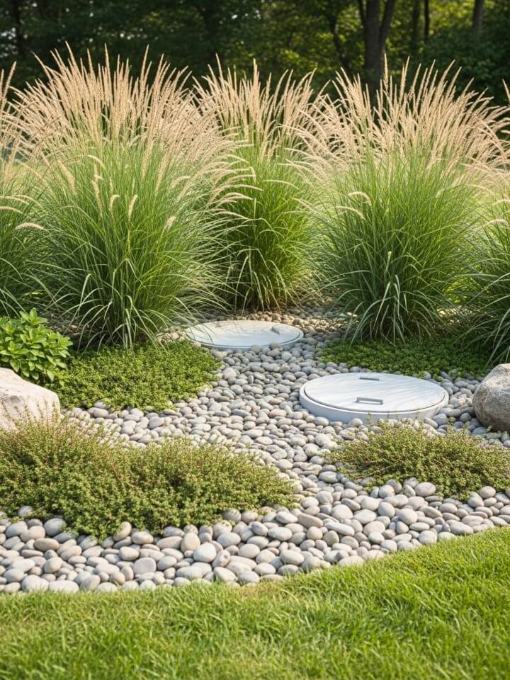 ornamental grasses to enhance septic tank landscaping