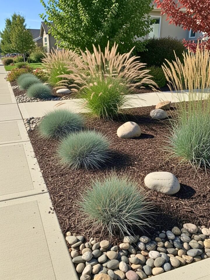 ornamental grasses to frame your sidewalk