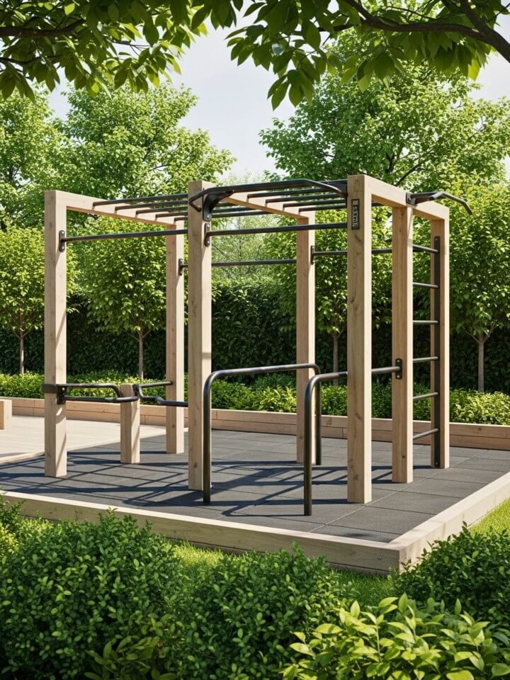 outdoor calisthenics station for bodyweight workouts