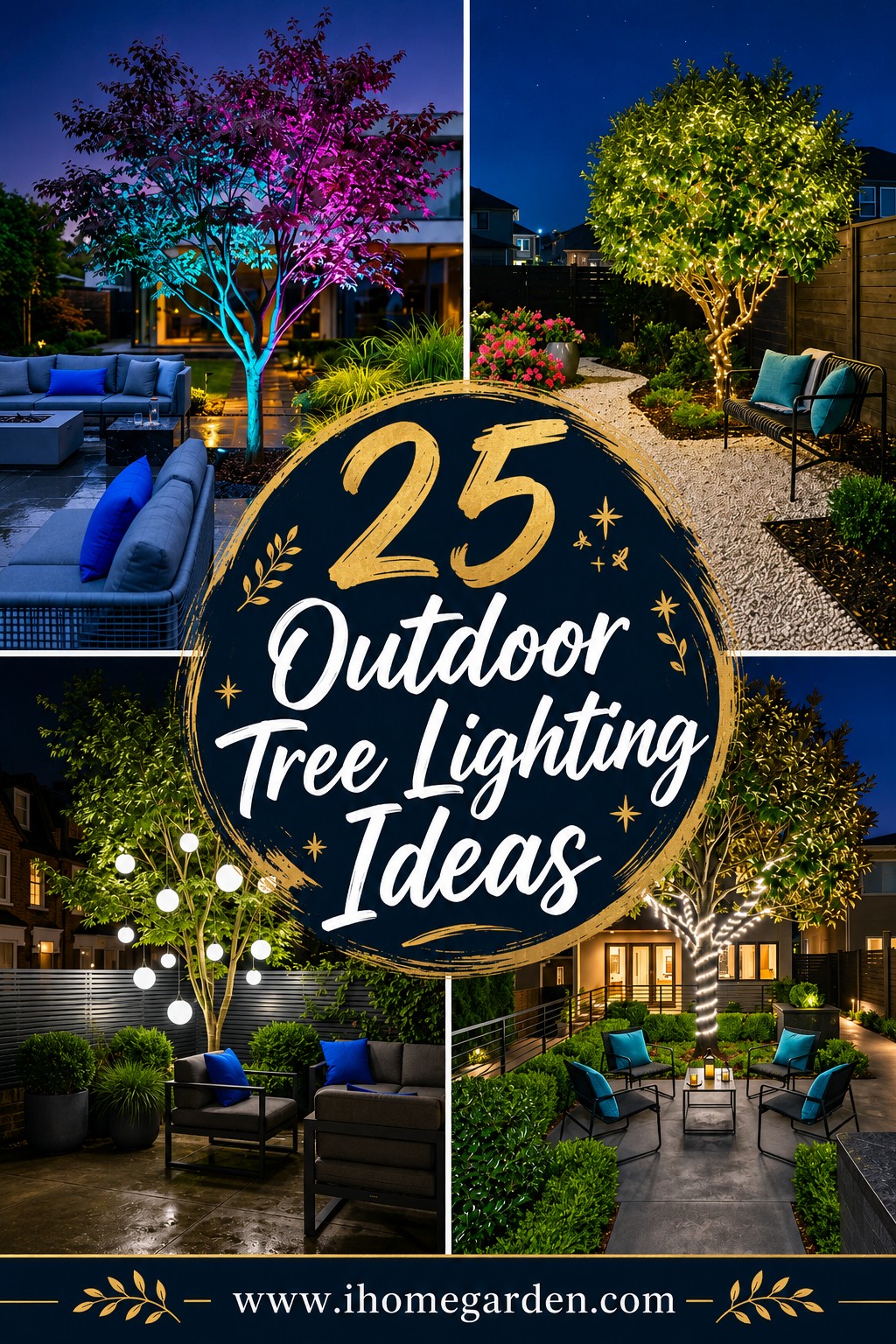outdoor tree lighting ideas