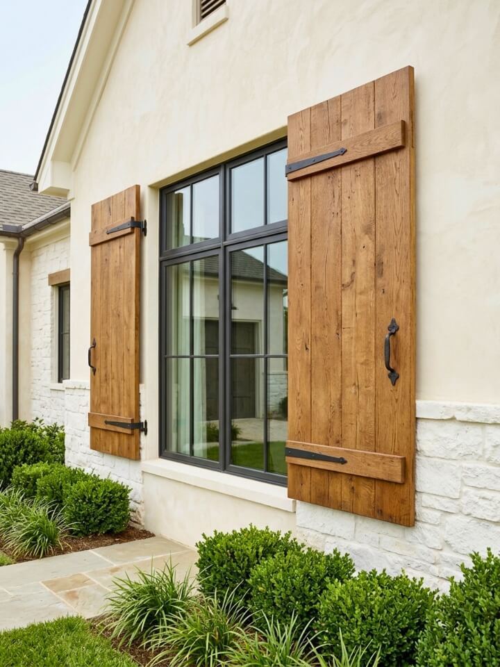 oversized barn style shutters