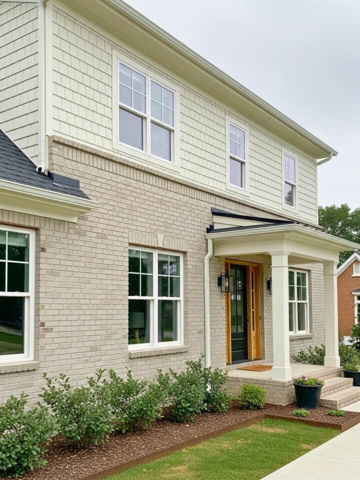 painted brick and siding combinations for homes