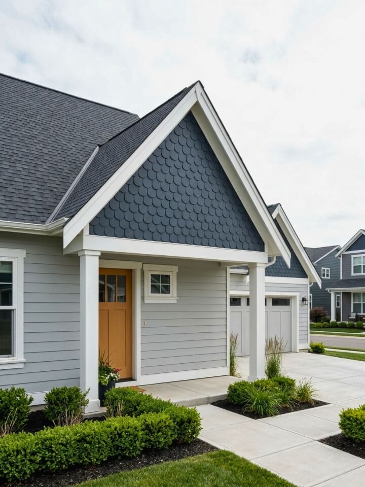 painted gable accent exterior style
