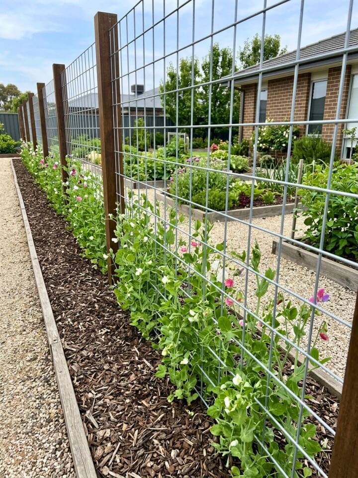 pea fence garden trellis