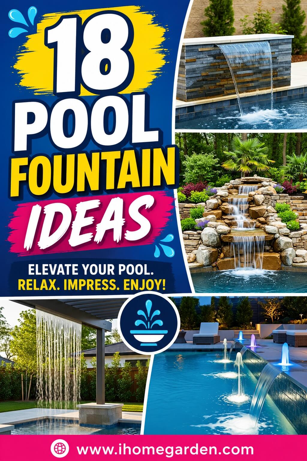 pool fountain ideas to follow
