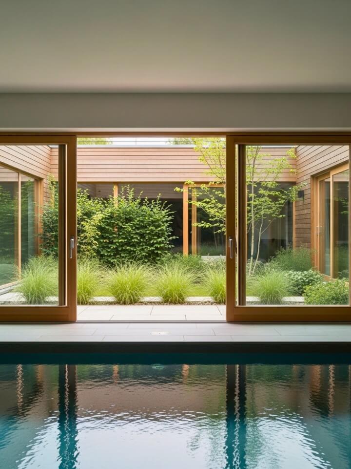 pool ideas with garden view