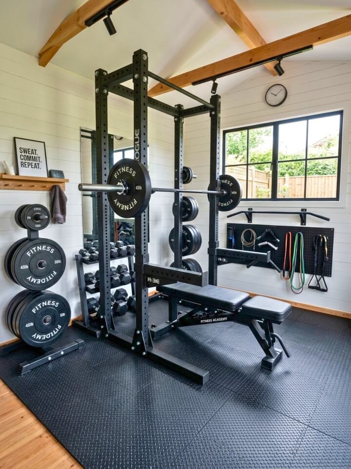 power rack home gym for strength setup