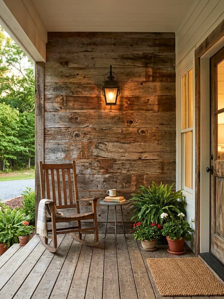 reclaimed wood porch siding design