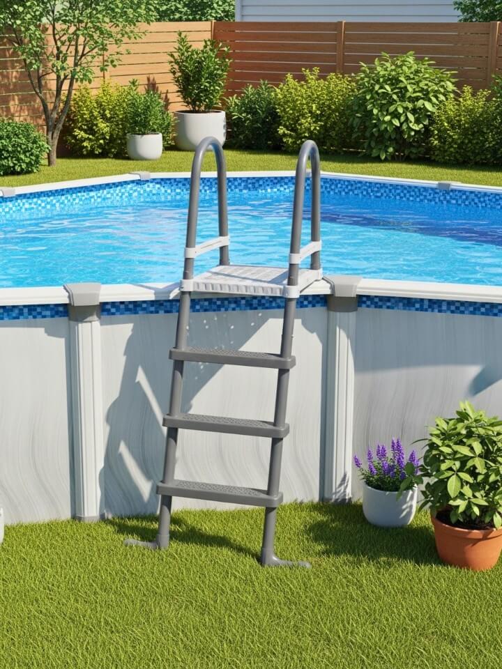 safe step ladder with strong handrails