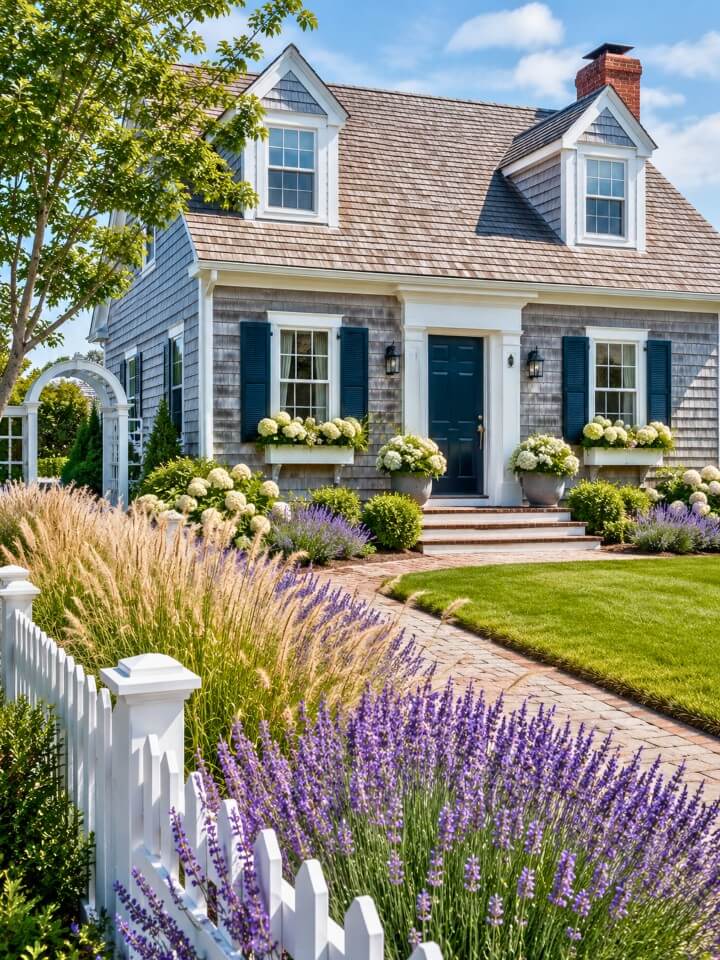 seaside grasses and lavender for a coastal front yard
