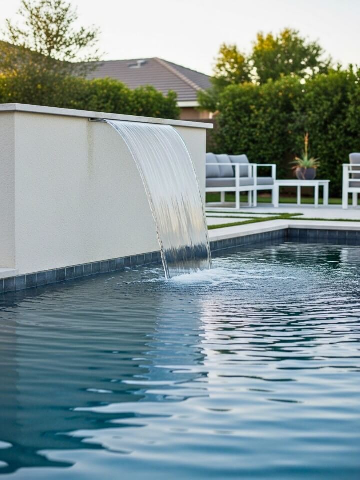 sheer descent pool fountain