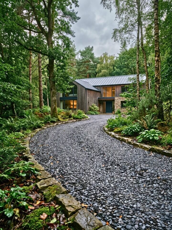 slate chip driveway ideas