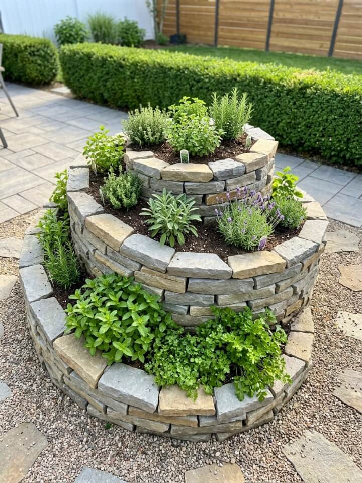 spiral garden layout