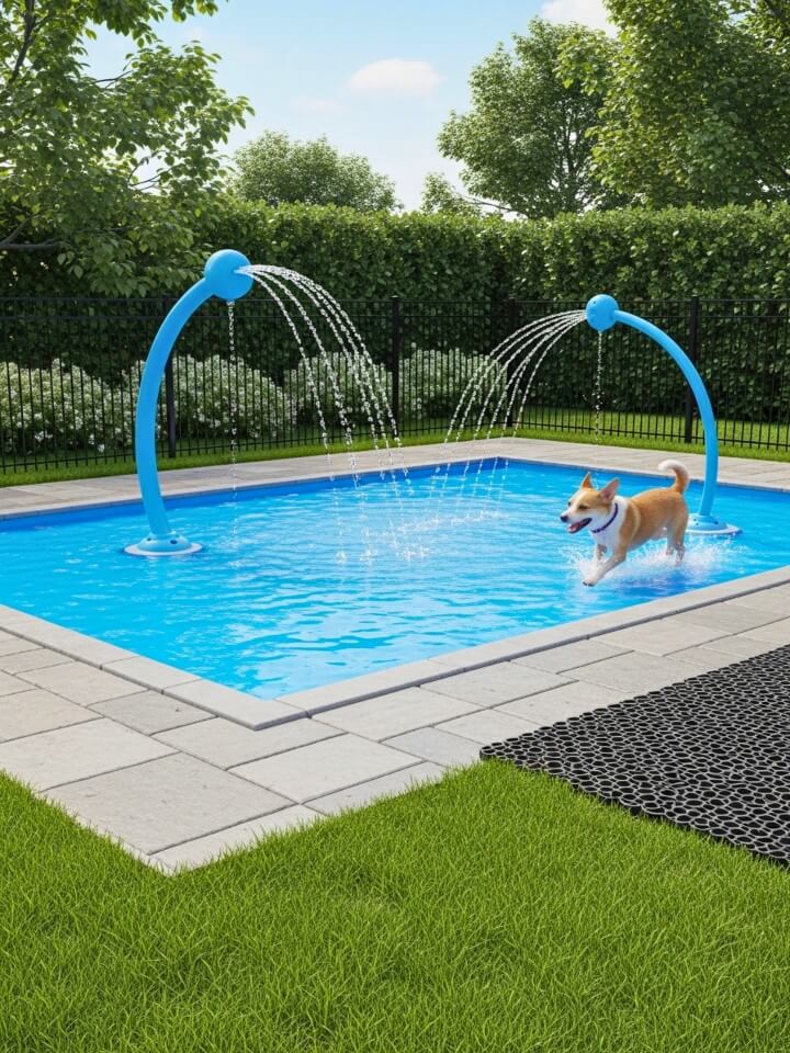 splash pad water zone for playful pups