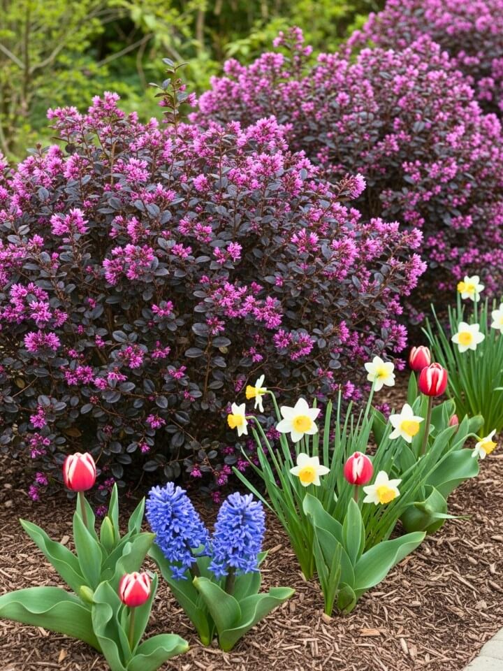 spring flower and shrub garden pairings