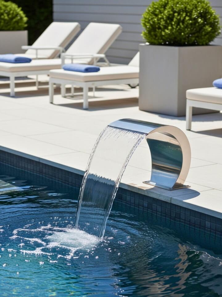stainless steel ribbon cascade