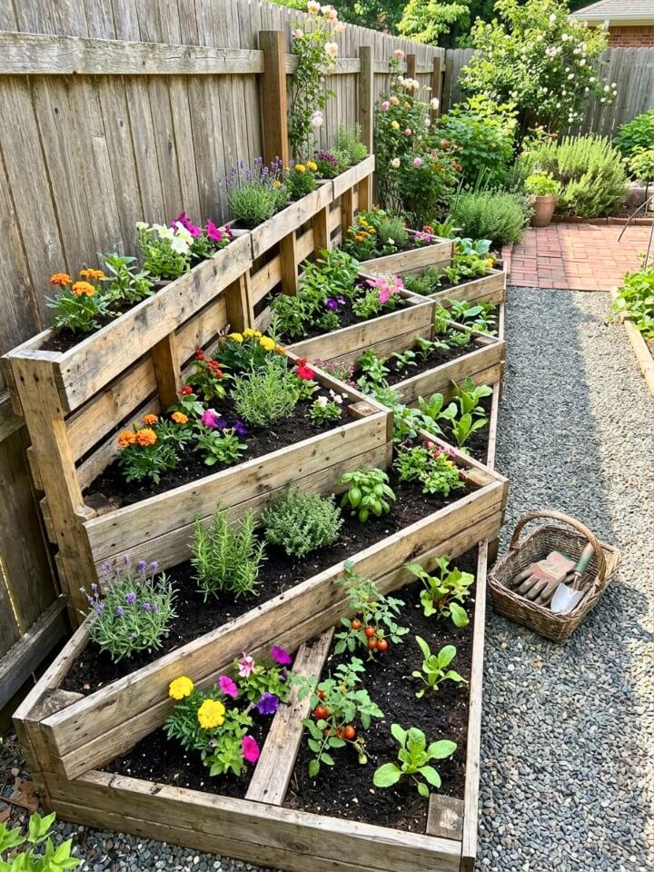 stylish zigzag raised pallet garden bed