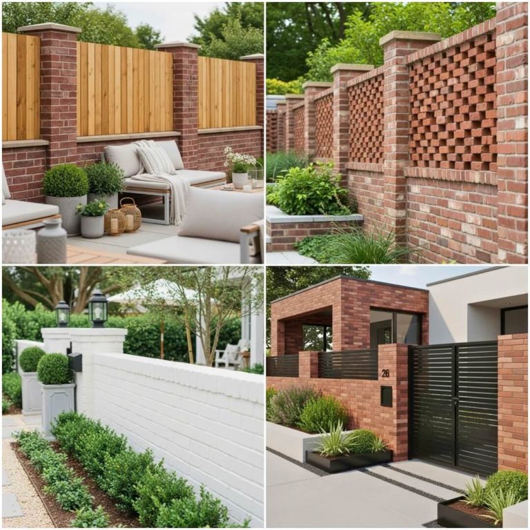 superb brick fence ideas