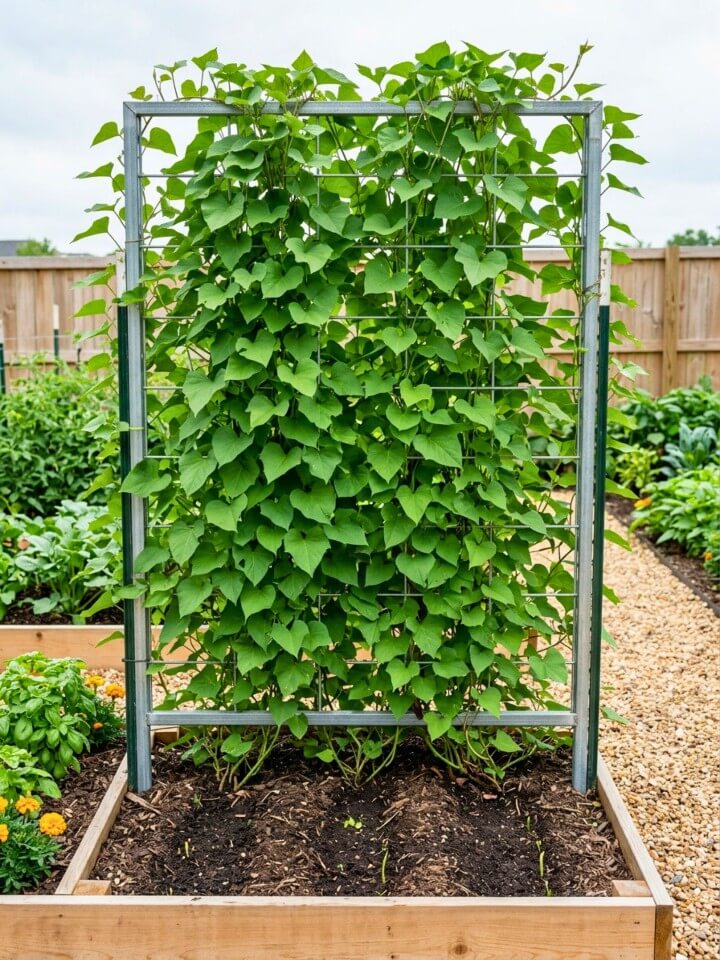 sweet potato vine vertical trellis