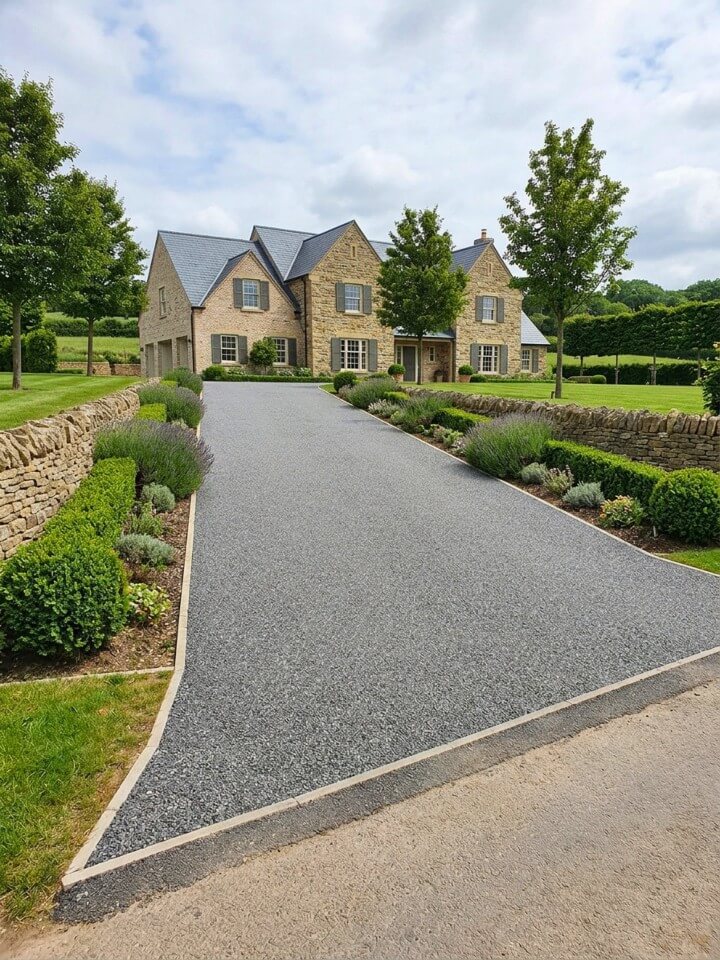 tar and chip driveway idea
