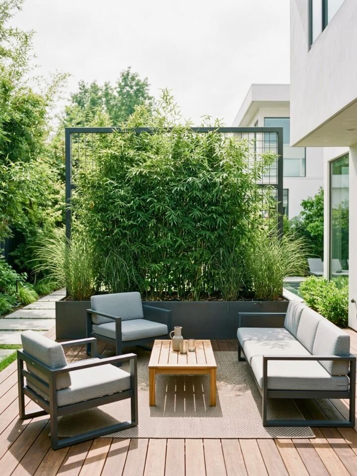 privacy screen trellis planter for outdoor patio spaces