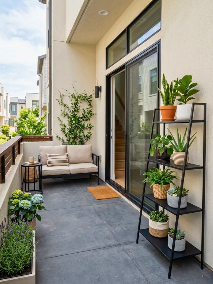 tiered plant display for small garden spaces
