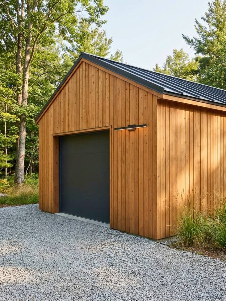 tongue and groove vertical wood cladding clean look
