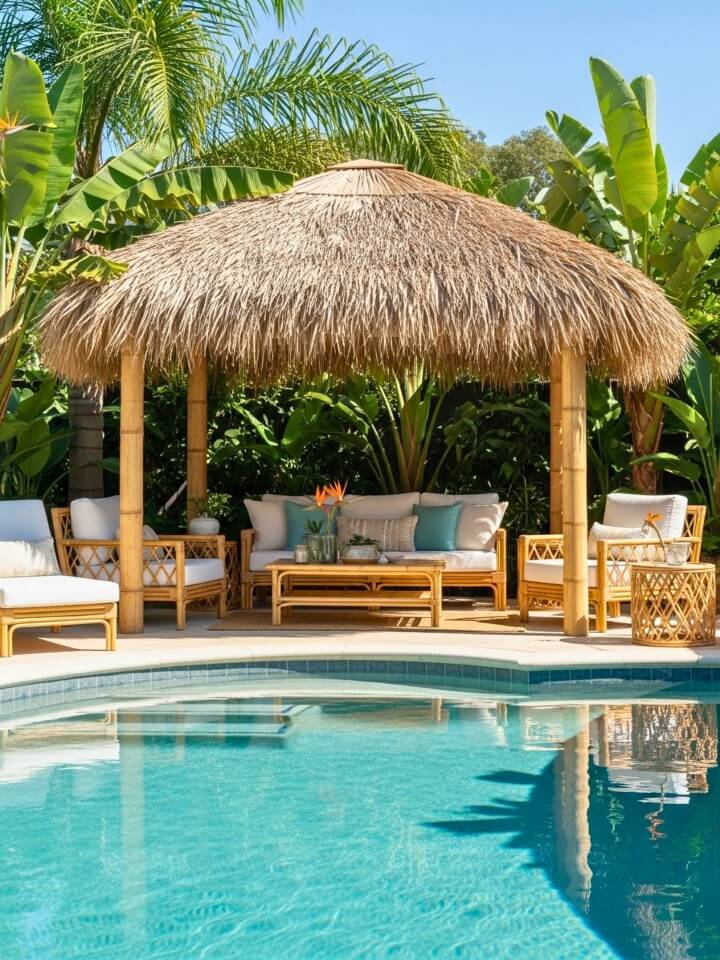 tropical thatched hideaway