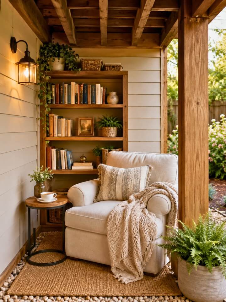under deck reading nook idea