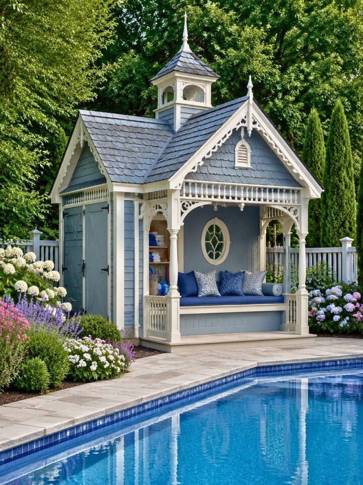 victorian gazebo storage nook idea