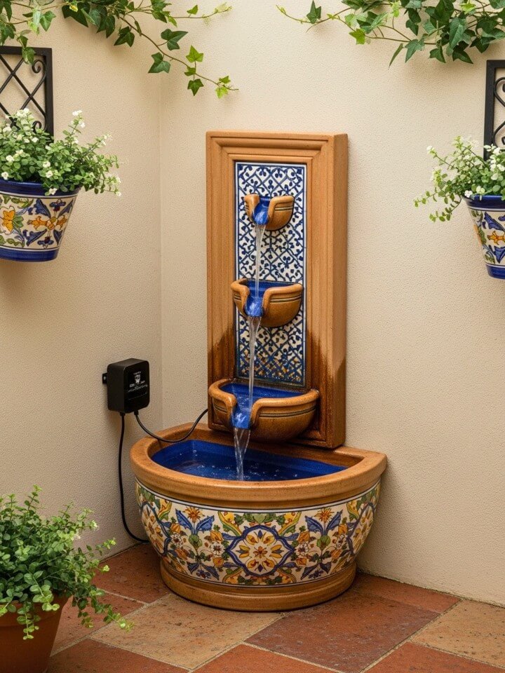wall mounted ceramic fountain idea