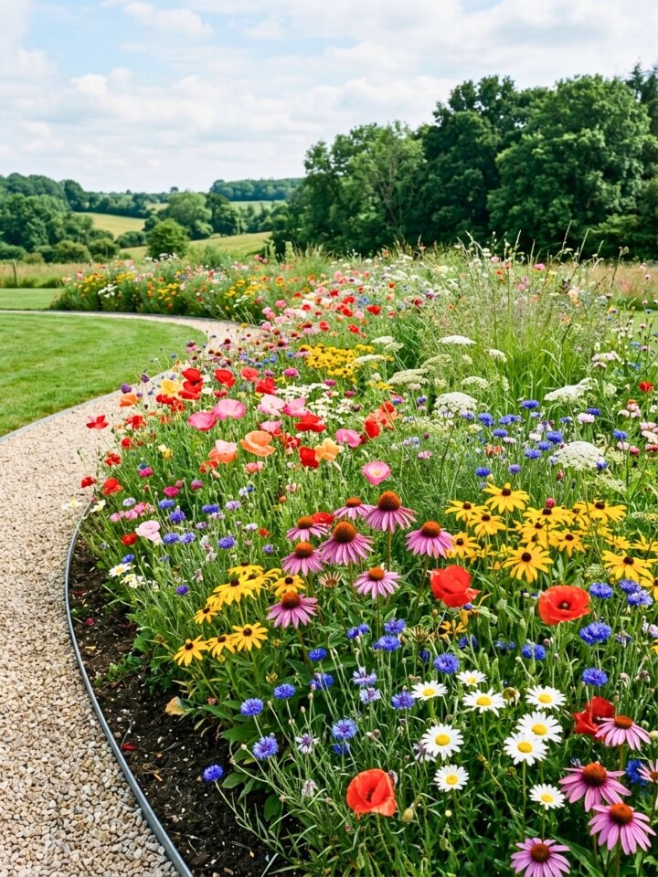 wildflower meadow planting natural landscape style