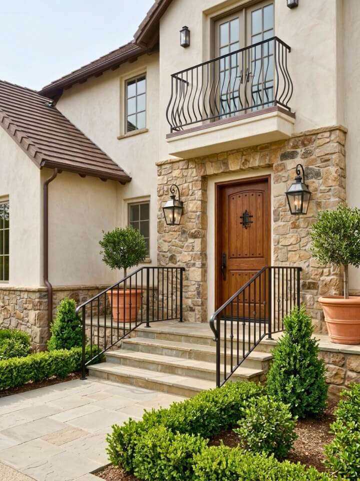 wrought iron farmhouse details