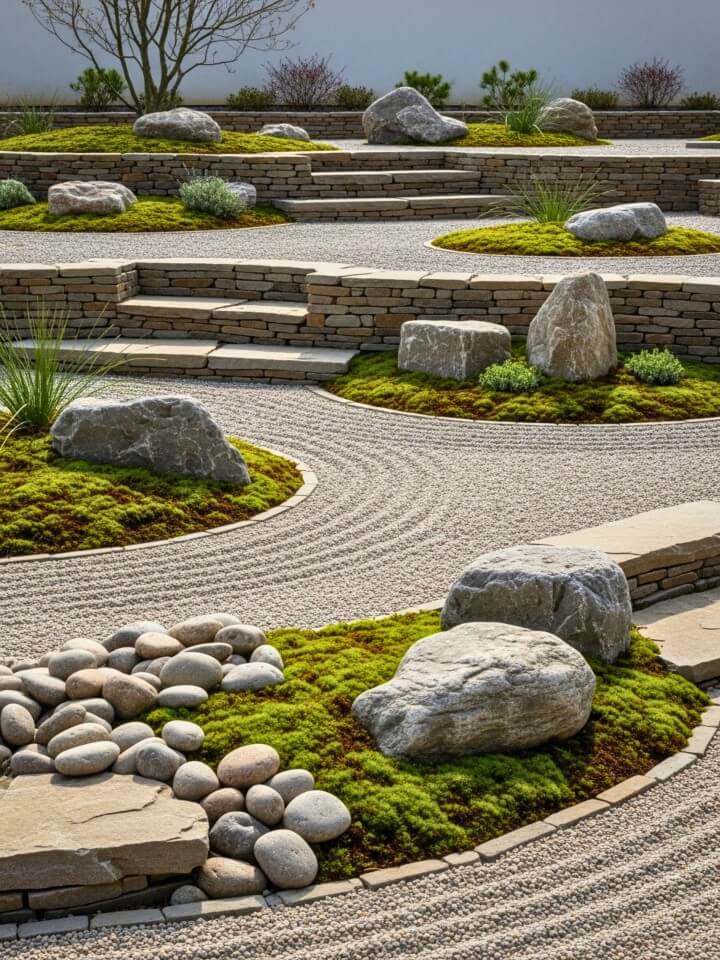zen japanese stone garden ideas for a peaceful outdoor space